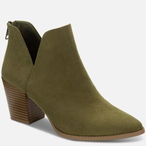 Style & Co. Green‎ Ankle Booties with Suede Finish